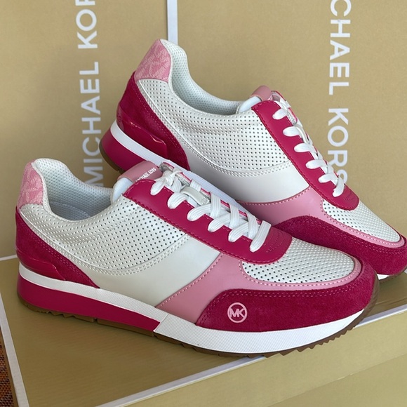 MICHEL KORS ANDI TRAINER
FAUX LEATHER/SUEDE
Electric Pink Multi 
Sneakers - Picture 6 of 16